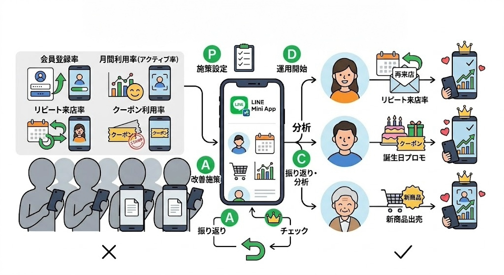 KPIを決めて運用しながらPDCAを回す